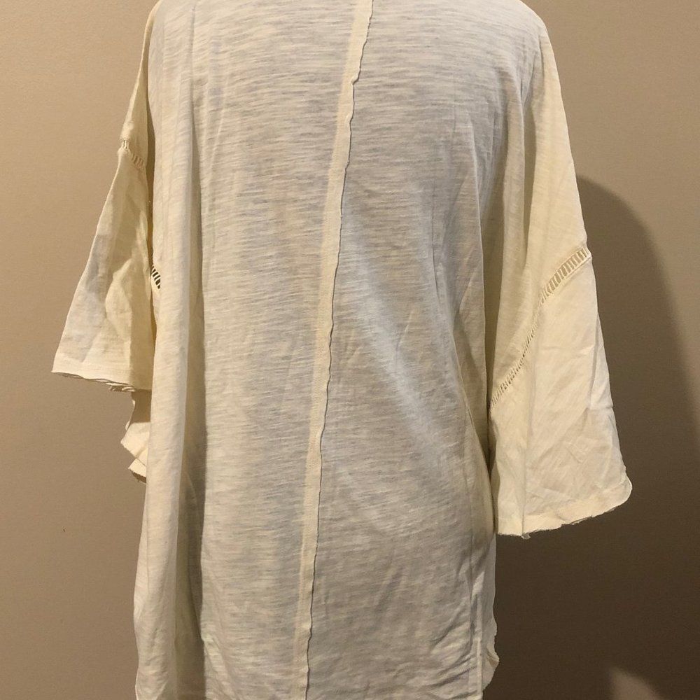 Mineral Washed Ruffle Sleeve Top 5153 NWT Boutique - Picture 5 of 9